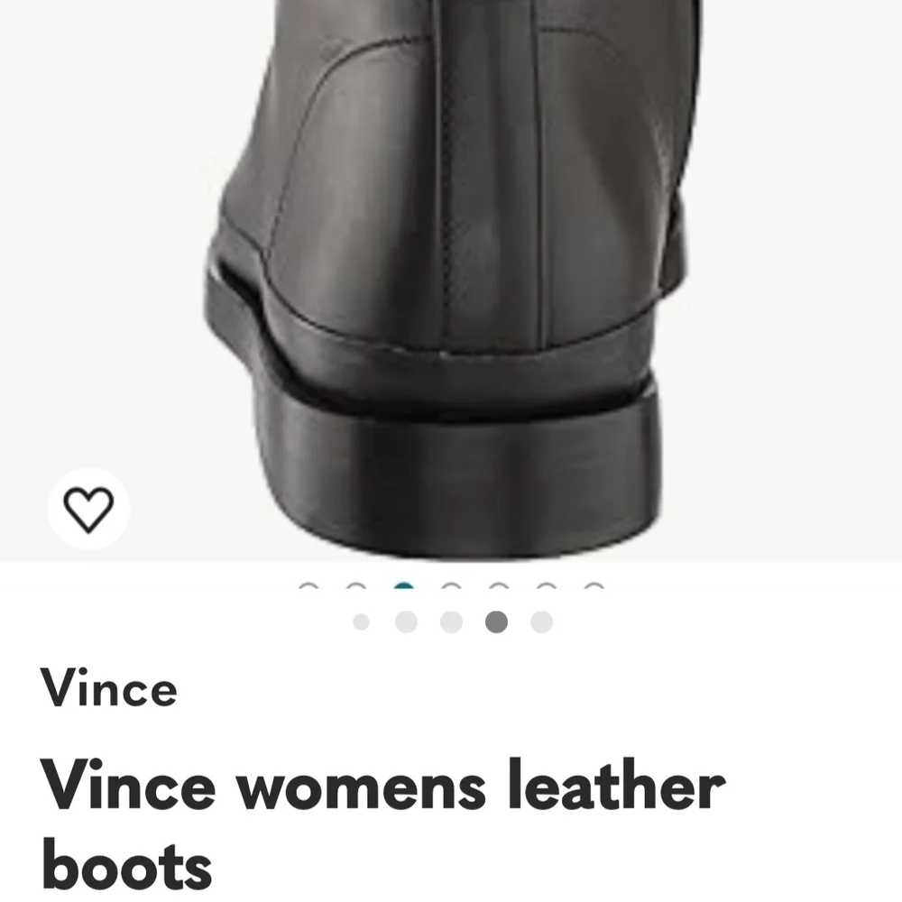 Vince Black Leather Lace-Up Ankle Boots - Picture 2 of 5